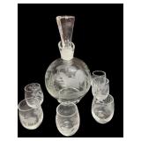 Crystal Decanter & Glasses