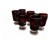 (6) Ruby Red Glasses