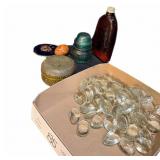 Clear Decorative Rocks, Amber Bottle& More