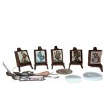 Estate Decor Such As GOEBEL, Mini Wooden Pictures