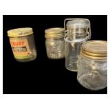 Skippy Peanut Butter Jar & Canning 1/2 Pint Jars