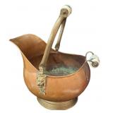 Vintage Copper Coal Scuttle Bucket