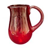 Vintage Cranberry Glass Pitcher