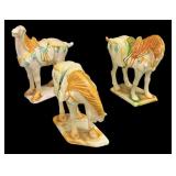 (3) Chinese Tang Porcelain Horses