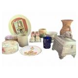 Porcelain Shies, Powder Boxes, Eleohant Box,