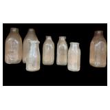 (7) Vintage Milk Bottles