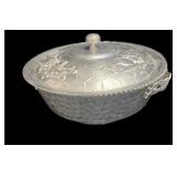 Hammered Aluminum Covered Dish
