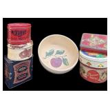 Apple Watt Bowl (Age Cracks) & Tin Cans