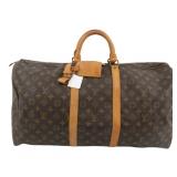 Louis Vuitton Monogram Keepall 55 Boston Bag