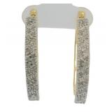 Brilliant 1.00 ct Natural Diamond Hoop Earrings