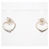 Tiffany & Co. Open Heart Stud Pierced Earrings