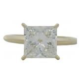 14kt Gold 2.50 ct Princess Cut Lab Diamond Ring