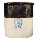 #2 Horseshie Design Crock