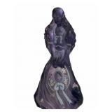 Satin FENTON PURPLE Signed & Hand Printed Lady