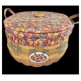 Fall Double Lined Longaberger Basket  7 ï¿½ x 11.5