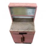 Antique Metal Toy Cabinet