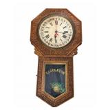 Antique Regulator Clock wï¿½ Jey & Pendulum