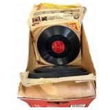 Case of 78 & 33 RPM Recirds