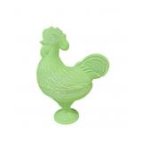 Jadeite Green Glass Rooster Candy Dish