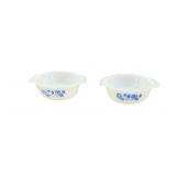 (2)PCS Two Fire King Glass Small Casserole Dishes