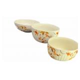 3 Autumn Leaf Jewel Tea Bowls