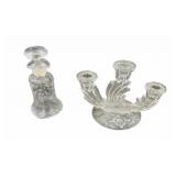 Vintage Salad Dressing Cruet Bottle & Candle Hld
