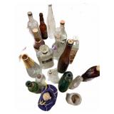 Old Bottles-Whudjey, Wine. Medicinal, Log Cabin