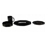 30+ pc Black Dish Set