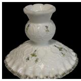 Hand Painted Artist Signed FENTON Candle Holder