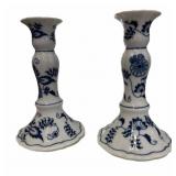 Blue & White Candle Holders