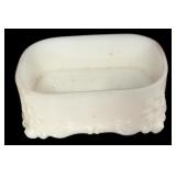 Milk Glass Rectangular Vanity Box