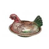 Iridescent Pink And Green Hen On Nest