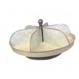 Vintage Round Tabletop Metal Lazy Susan