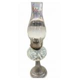 Vintage Pressed Glass Kerosene Lamp