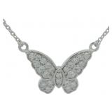 Brilliant 1.00 ct VS Diamond Butterfly Necklace