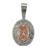 10kt Gold 1.52 ct Fancy Pink Lab Diamond Pendant