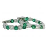 Inside/Out 1.95 ct Lab Emerald & VS Diamond Hoops