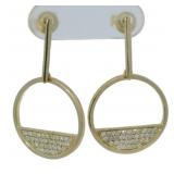 10kt Gold 2/5 ct Natural Diamond Dangle Earrings