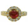 Round 2.13 ct Ruby & Diamond Designer Ring