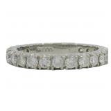 Platinum 1.00 ct Natural Brilliant Diamond Ring