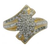 10kt Gold 1/2 ct Natural Diamond Dinner Ring