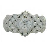 Platinum 1.54 ct Natural Brilliant Diamond Ring