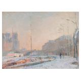 Notre Dame sous la neige LE Print