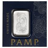 One Gram: PAMP .999 Fine Platinum Bar