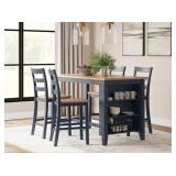 Gesthaven Dining Room Counter Table & 4 Stools