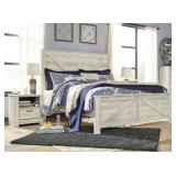 Queen Bellaby Crossbuck Panel Bed & Nightstand Set