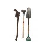 (3) PCS Tools- Spade Shovel, Sledge Hammer, And