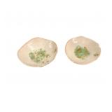 (2) PCS Two Vintage Handmade Ceramic Saucers
