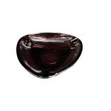 Vintage Triangular Amethyst Glass Ashtray