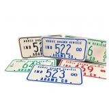(6) PCS Six Vintage License Plates